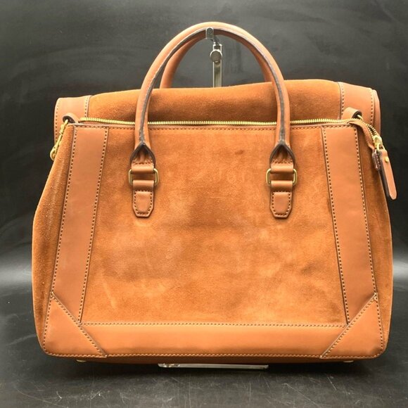 INDIA HICKS Gorgeous Leather and Suede Satchel  Bag - Picture 3 of 12